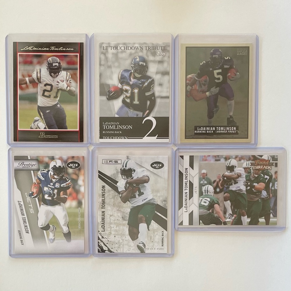 Lot of 6 LaDainian Tomlinson NFL Football Cards